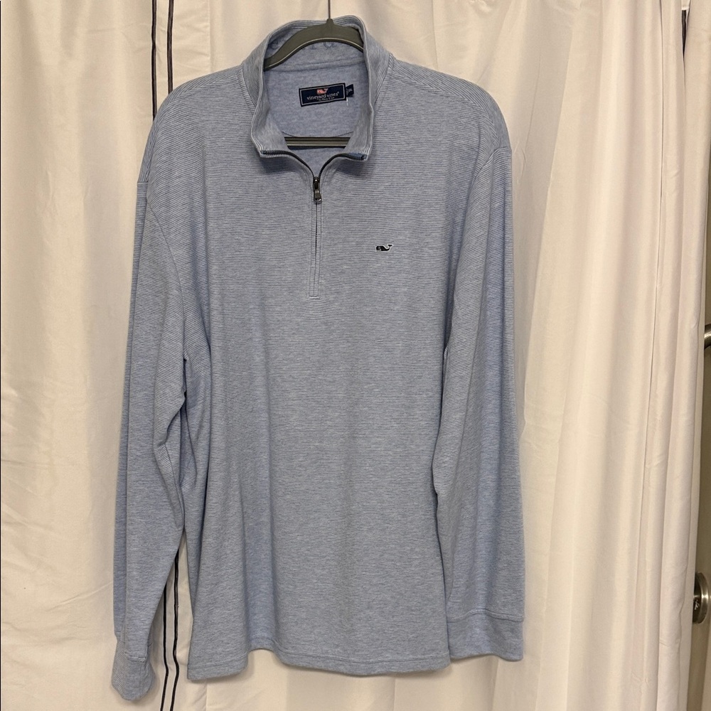 Vineyard Vines Blue Striped Quarter-Zip